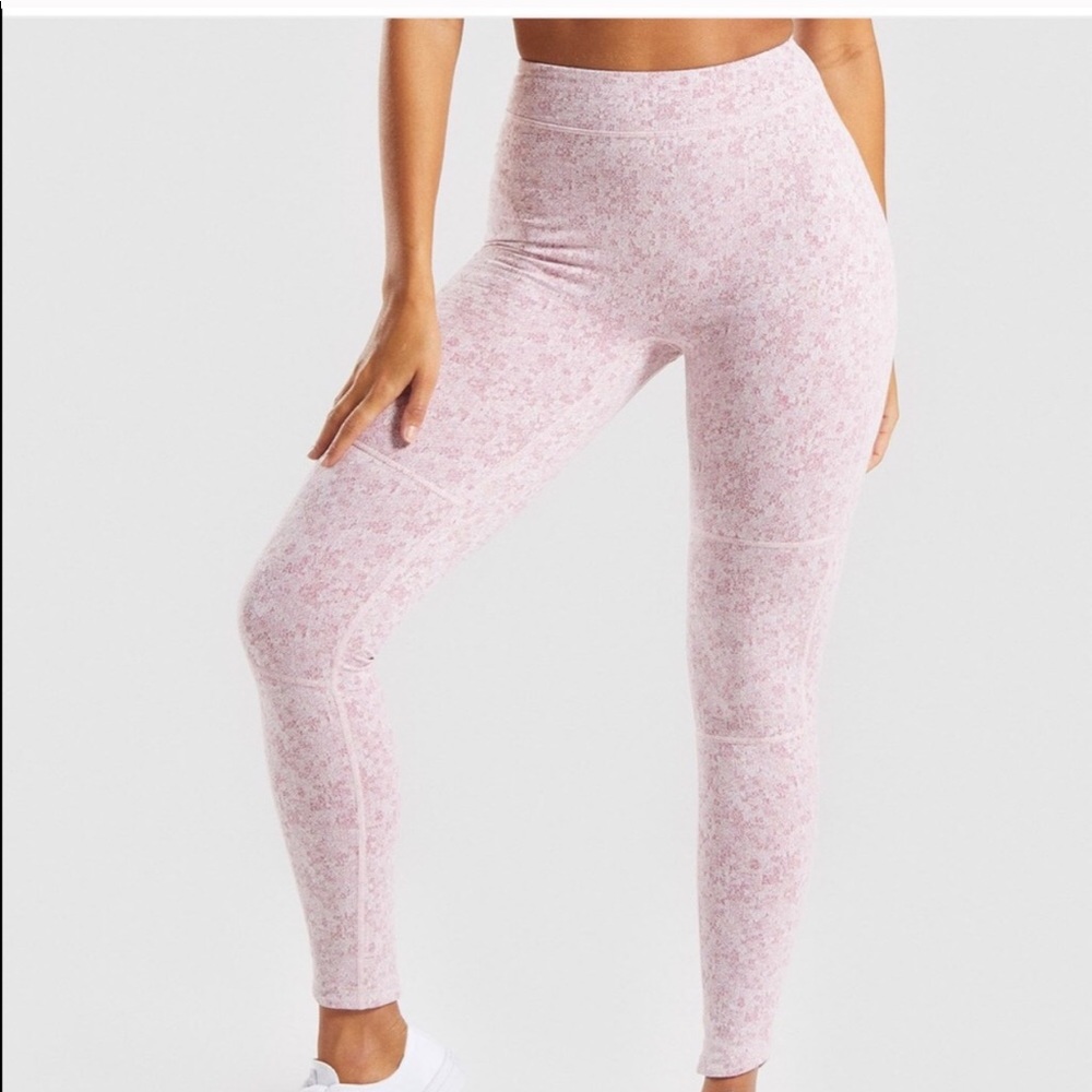 Gymshark fleur texture leggings - dusty pink
